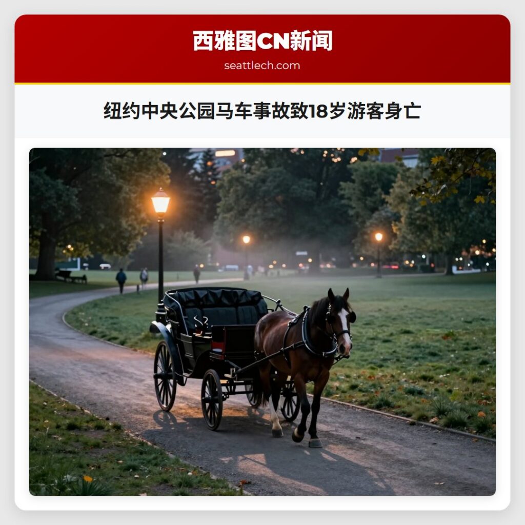 纽约中央公园马车事故致18岁游客身亡