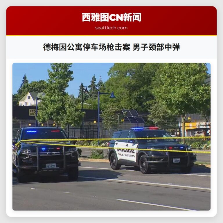 德梅因公寓停车场枪击案 男子颈部中弹
