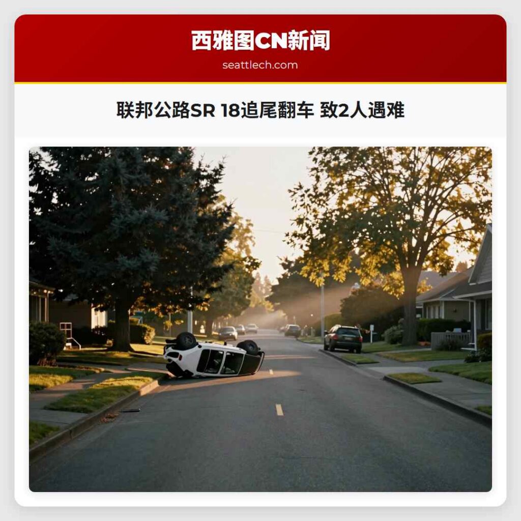 联邦公路SR 18追尾翻车 致2人遇难