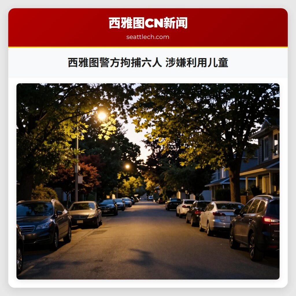 西雅图警方拘捕六人 涉嫌利用儿童