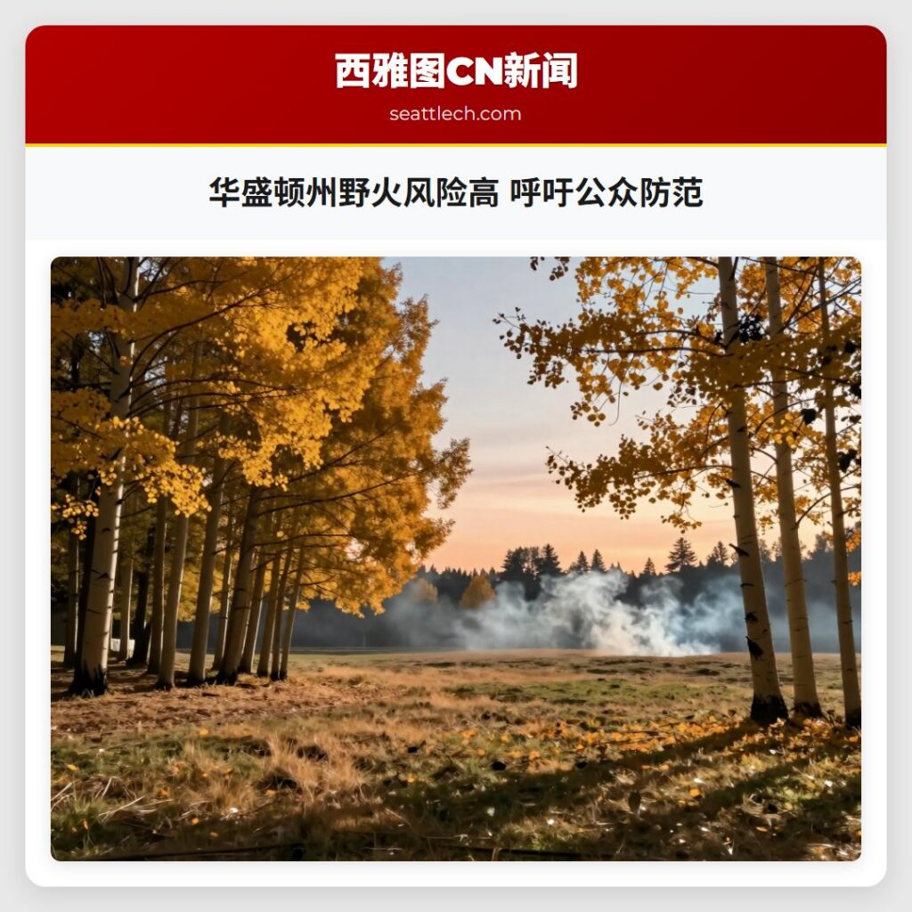 华盛顿州野火风险高 呼吁公众防范