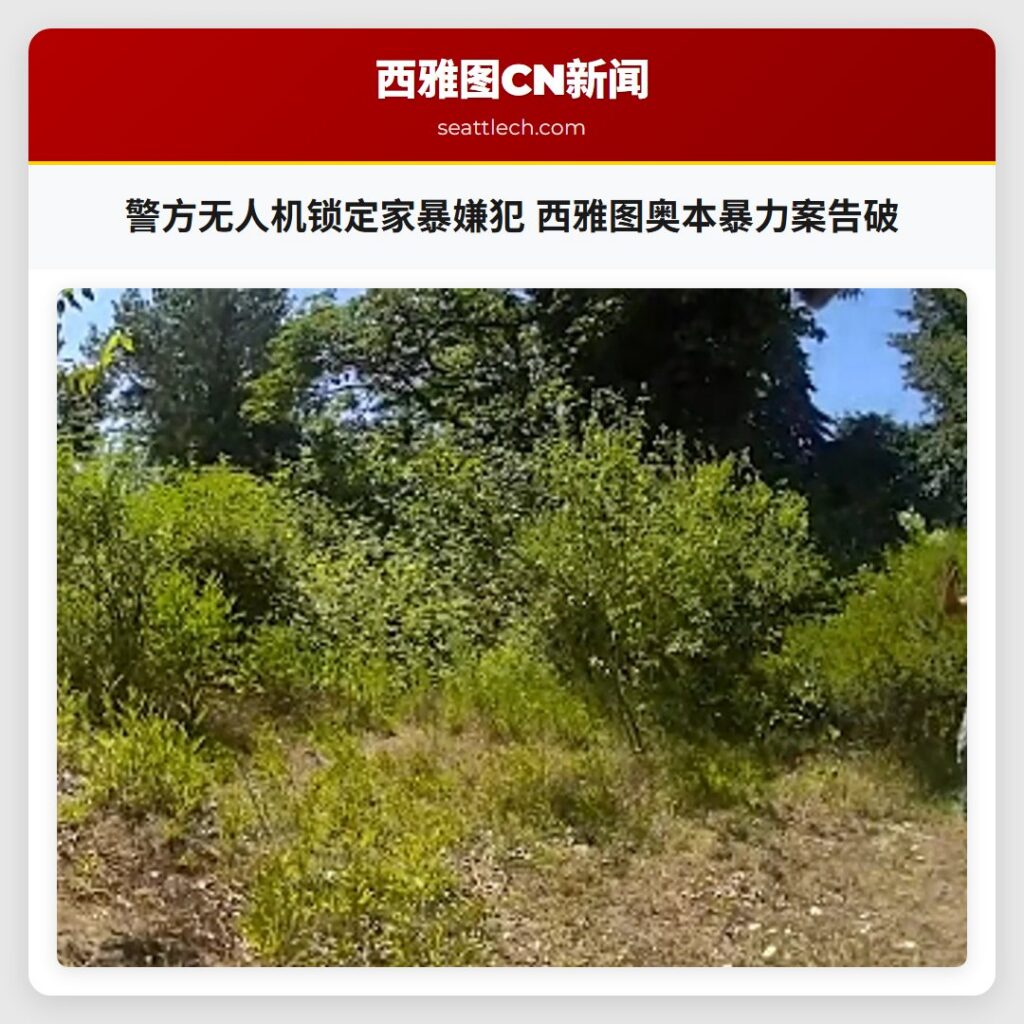 警方无人机锁定家暴嫌犯 西雅图奥本暴力案告破