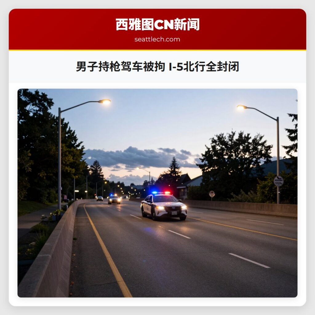 男子持枪驾车被拘 I-5北行全封闭