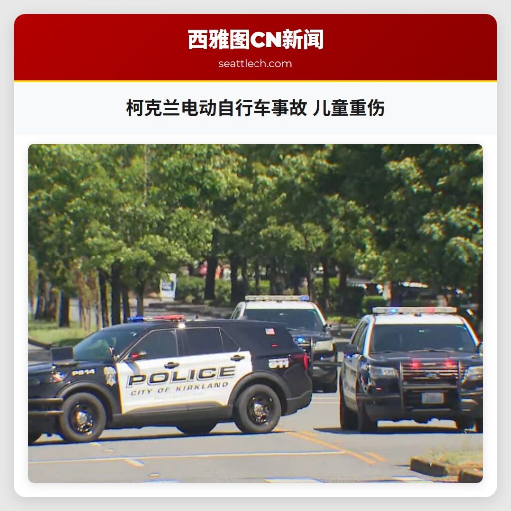 柯克兰电动自行车事故 儿童重伤
