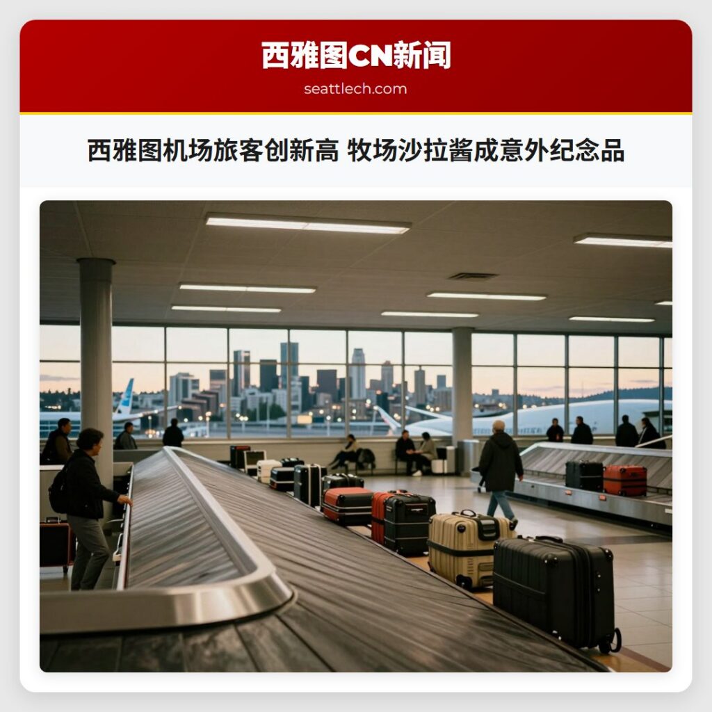 西雅图机场旅客创新高 牧场沙拉酱成意外纪念品