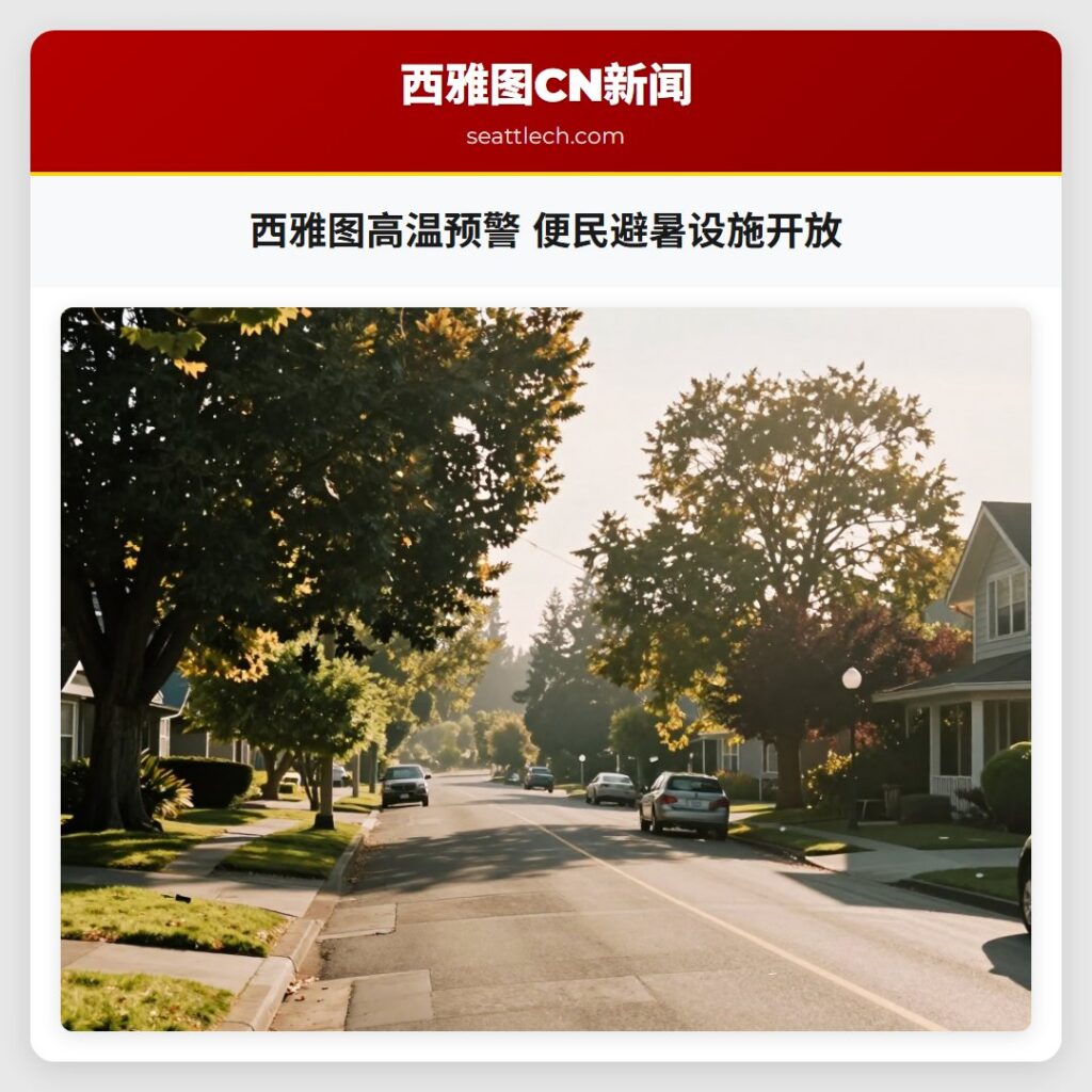 西雅图高温预警 便民避暑设施开放