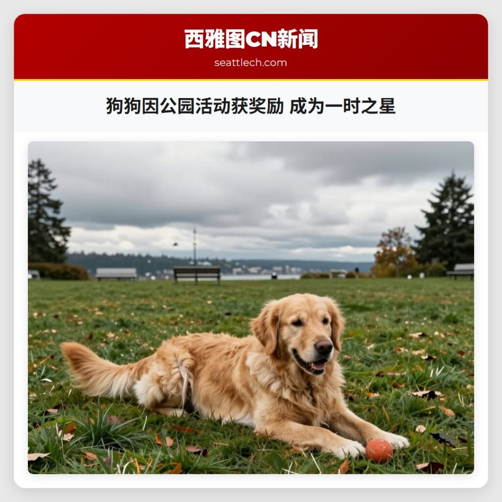 狗狗因公园活动获奖励 成为一时之星