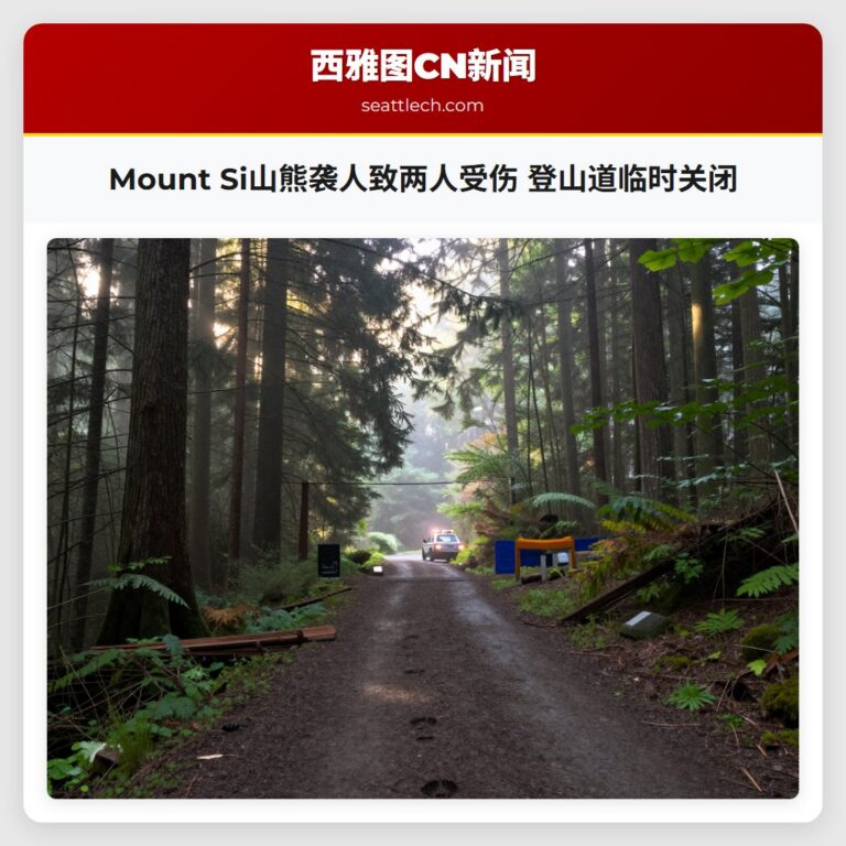 Mount Si山熊袭人致两人受伤 登山道临时关闭