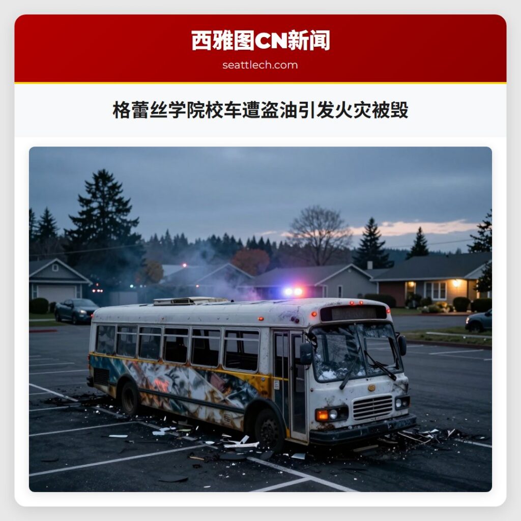 格蕾丝学院校车遭盗油引发火灾被毁