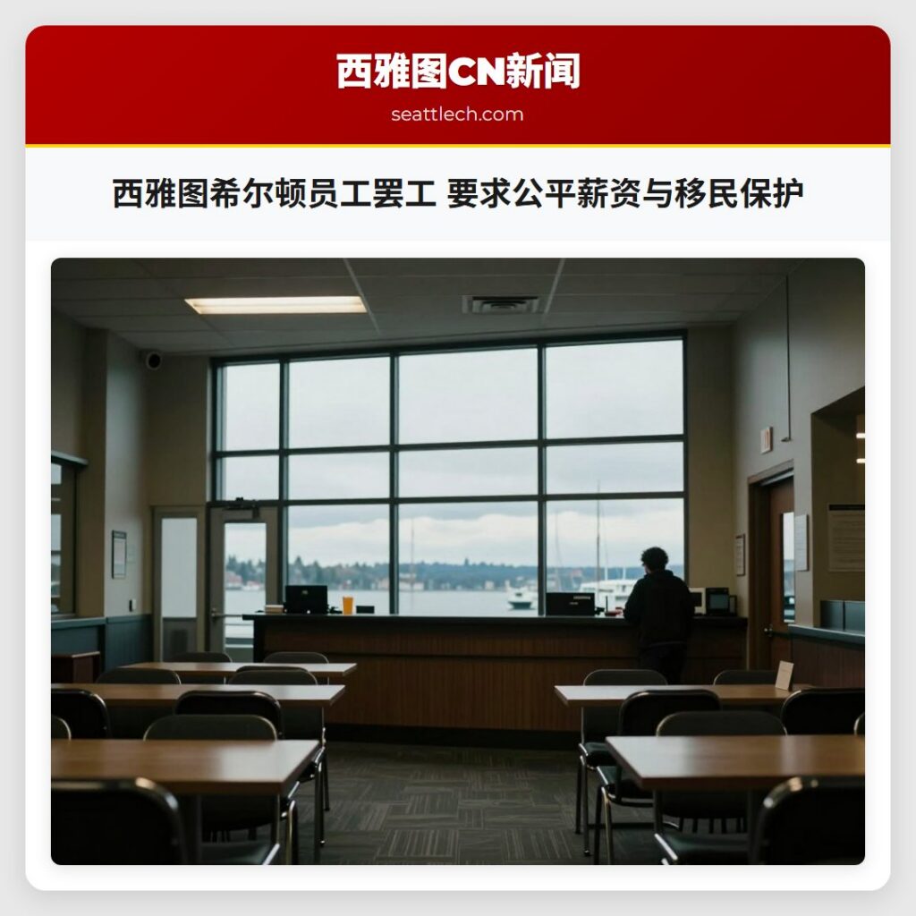 西雅图希尔顿员工罢工 要求公平薪资与移民保护