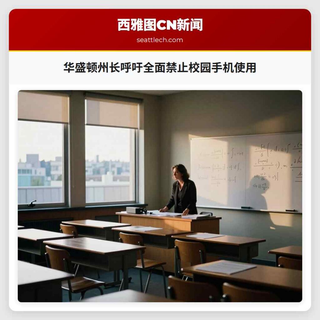 华盛顿州长呼吁全面禁止校园手机使用