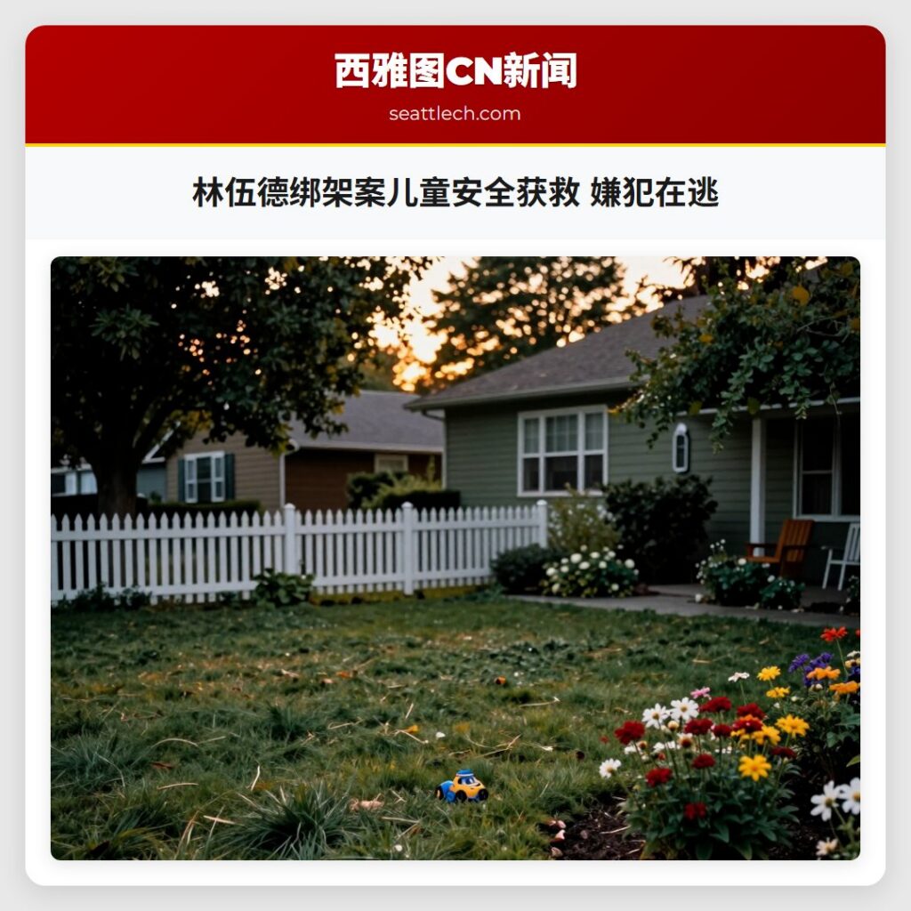 林伍德绑架案儿童安全获救 嫌犯在逃