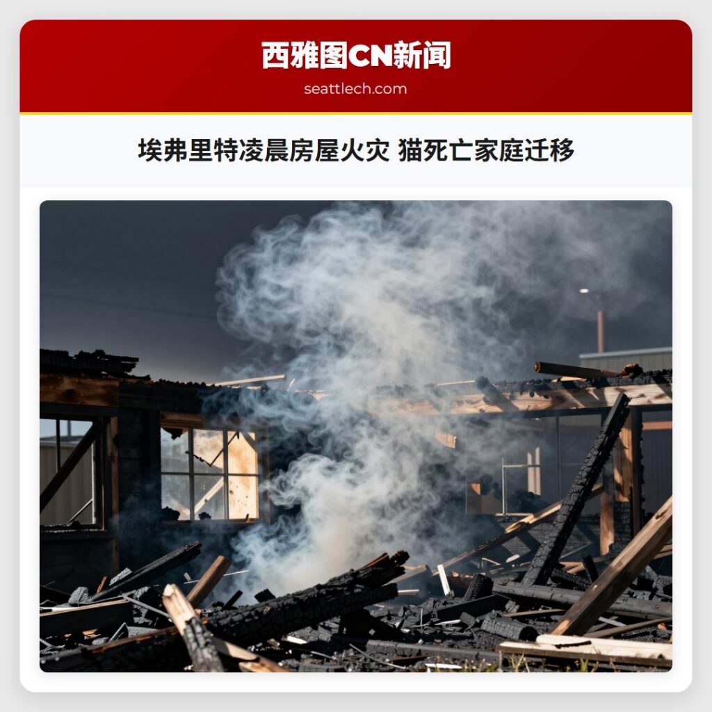埃弗里特凌晨房屋火灾 猫死亡家庭迁移
