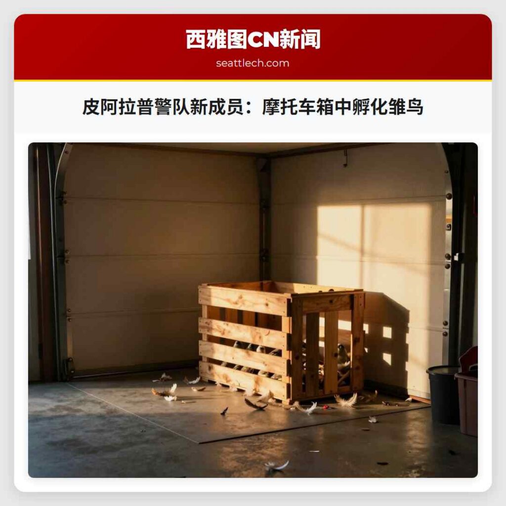 皮阿拉普警队新成员:摩托车箱中孵化雏鸟