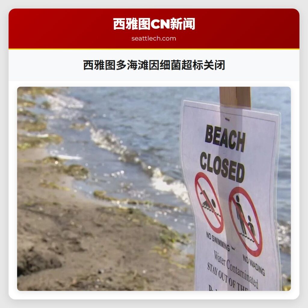 西雅图多海滩因细菌超标关闭