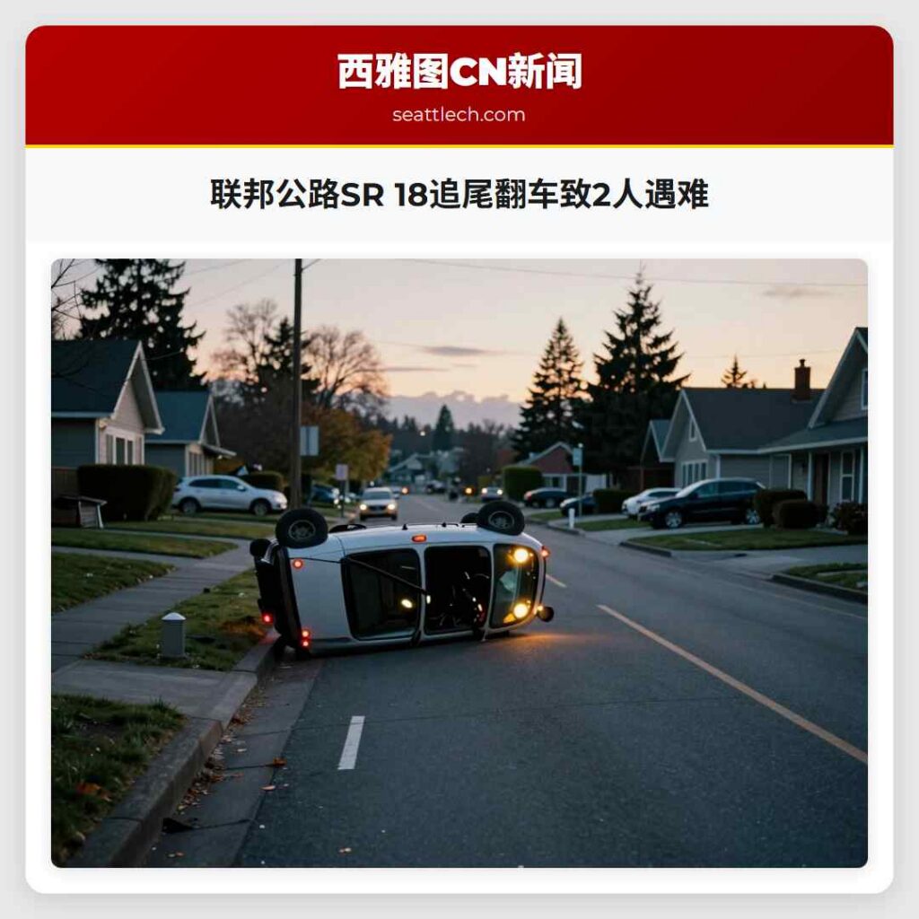 联邦公路SR 18追尾翻车致2人遇难