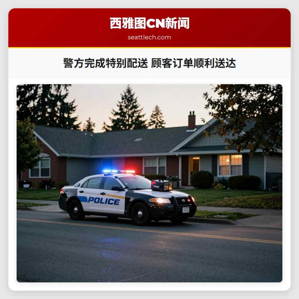 警方完成特别配送 顾客订单顺利送达