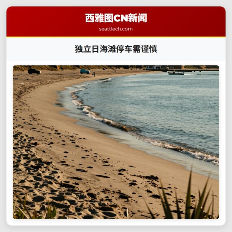 独立日海滩停车需谨慎