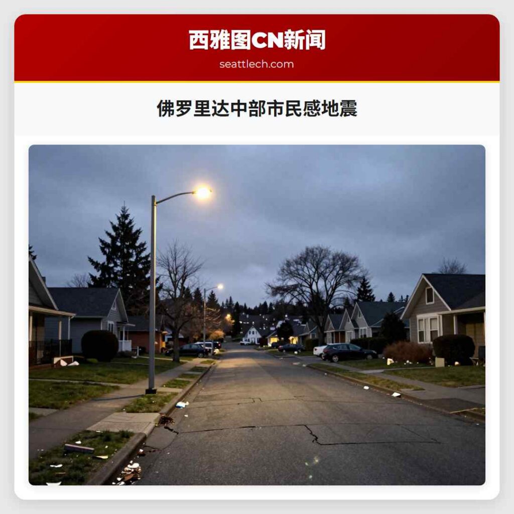 佛罗里达中部市民感地震