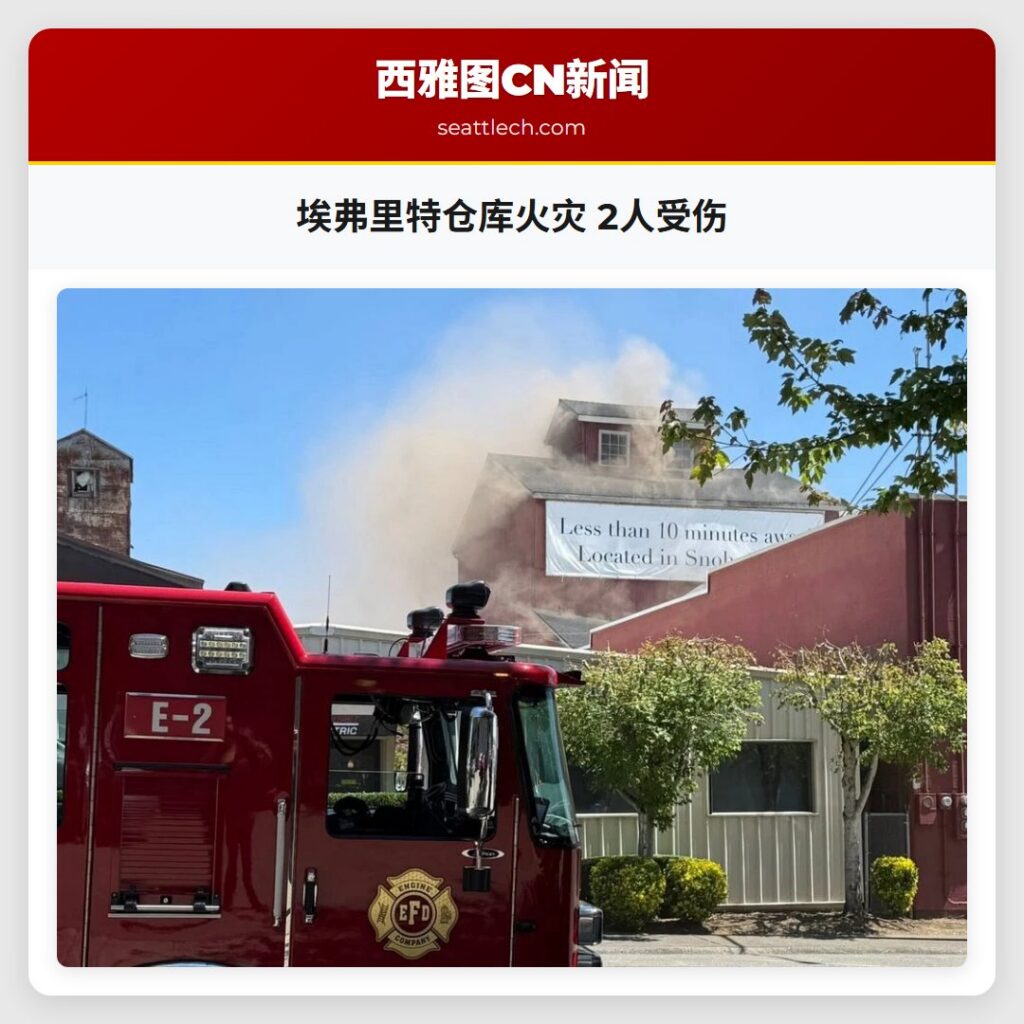 埃弗里特仓库火灾 2人受伤