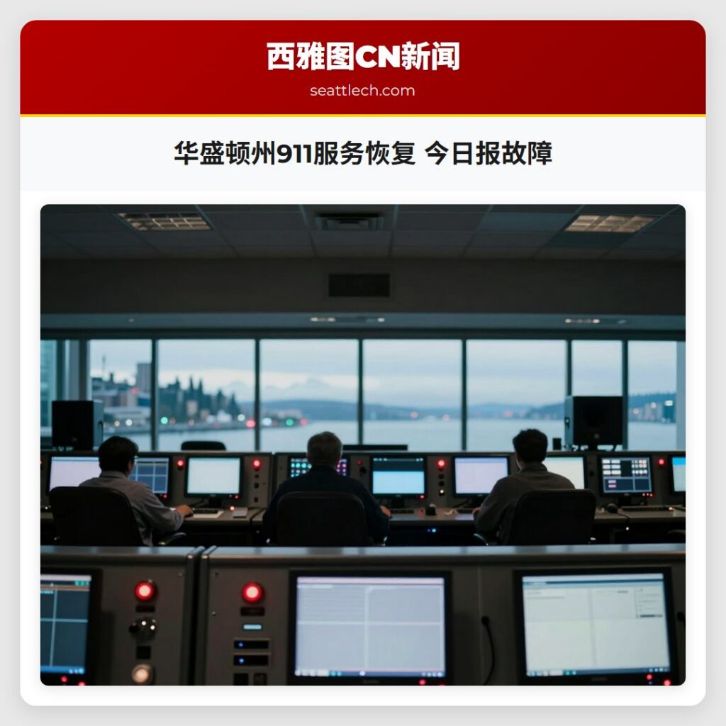 华盛顿州911服务恢复 今日报故障