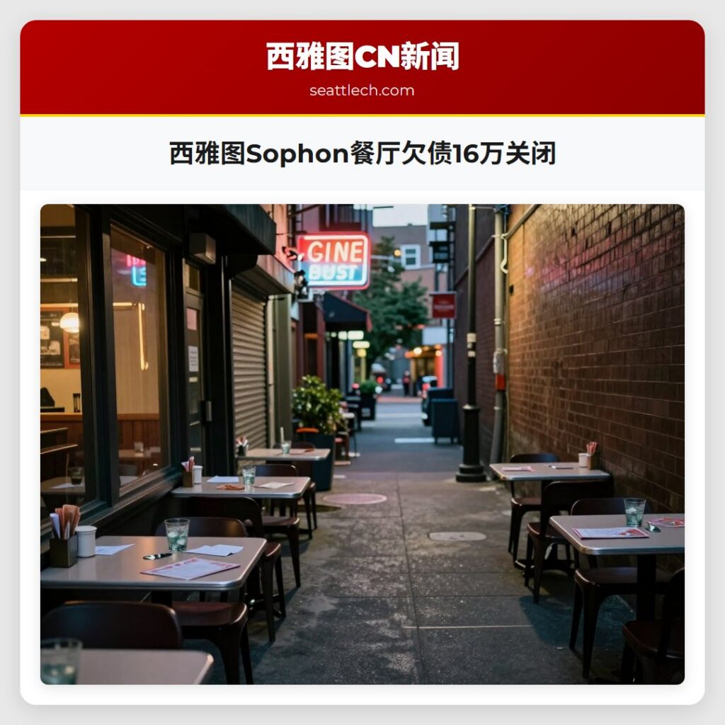 西雅图Sophon餐厅欠债16万关闭