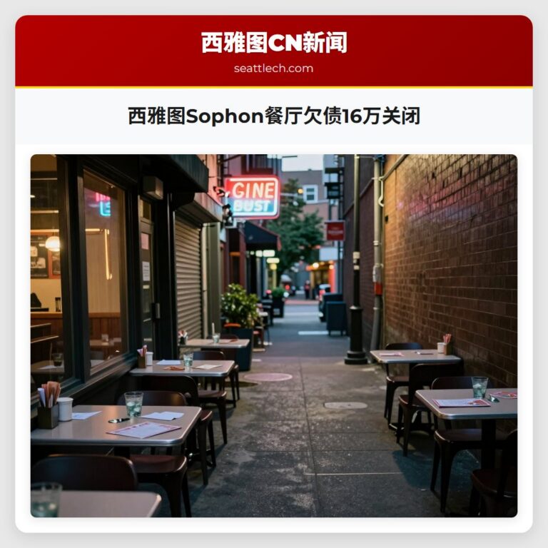 西雅图Sophon餐厅欠债16万关闭