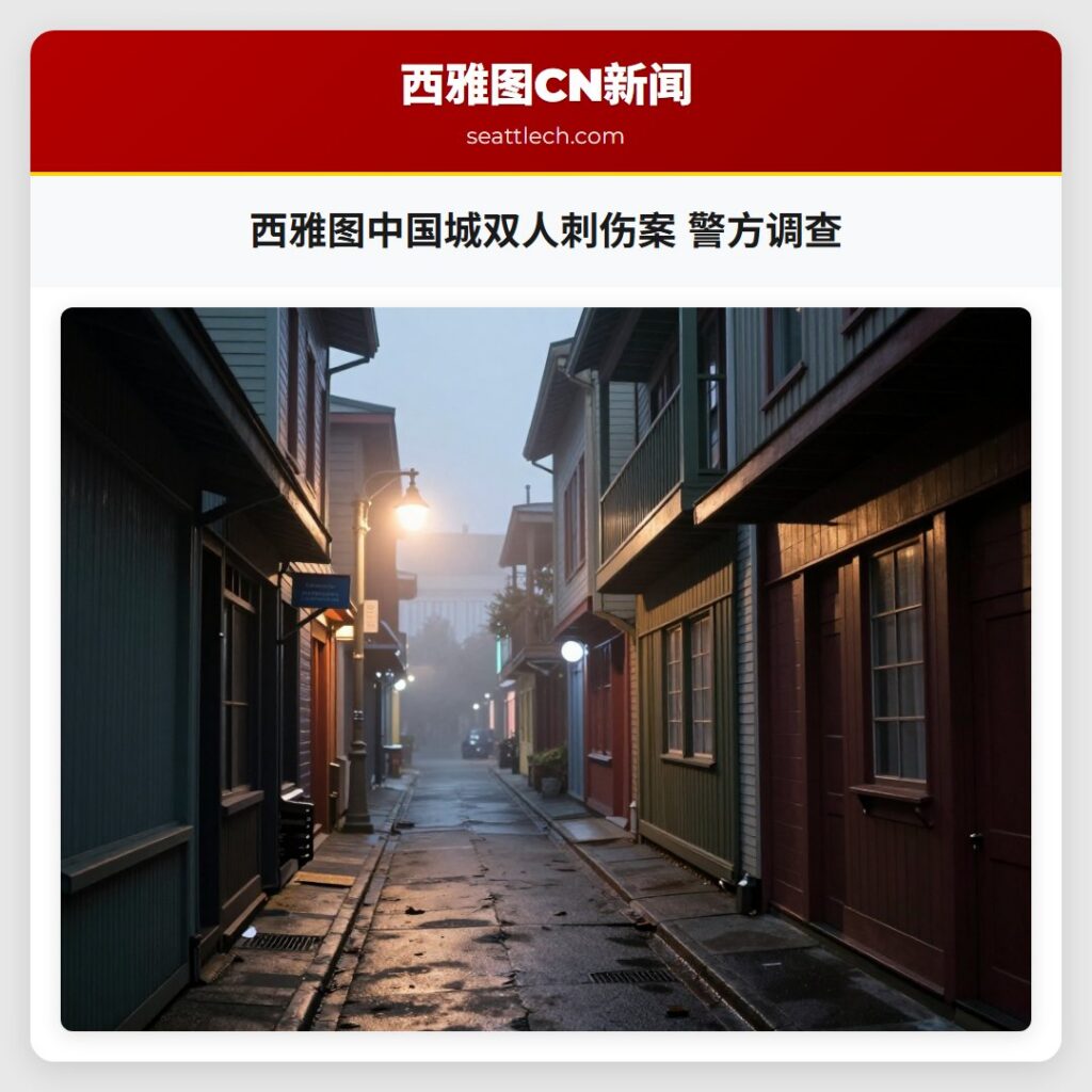 西雅图中国城双人刺伤案 警方调查