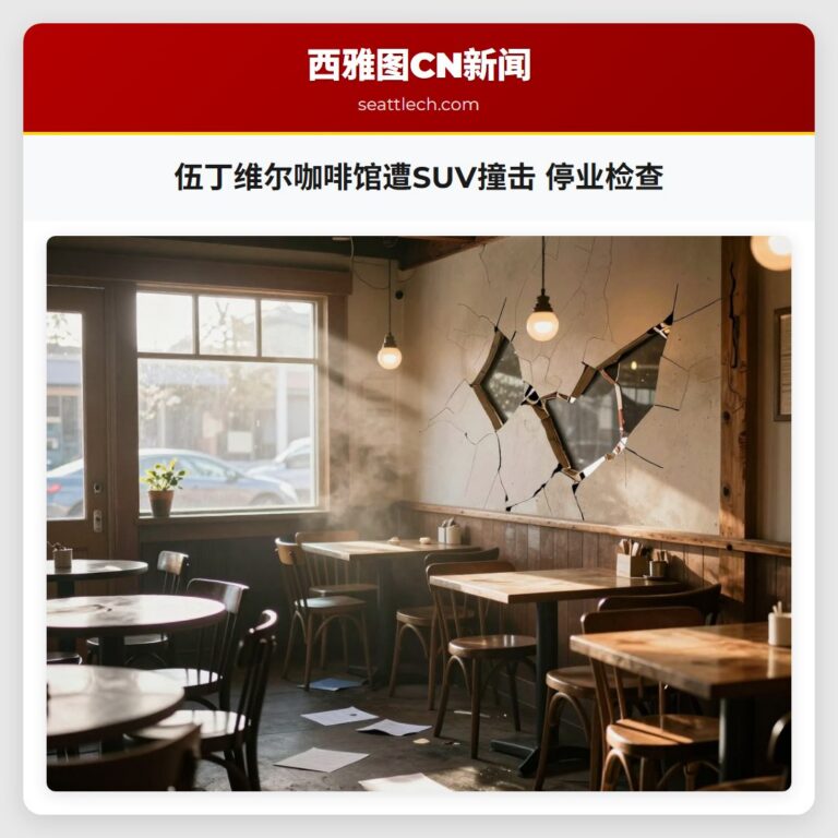 伍丁维尔咖啡馆遭SUV撞击 停业检查