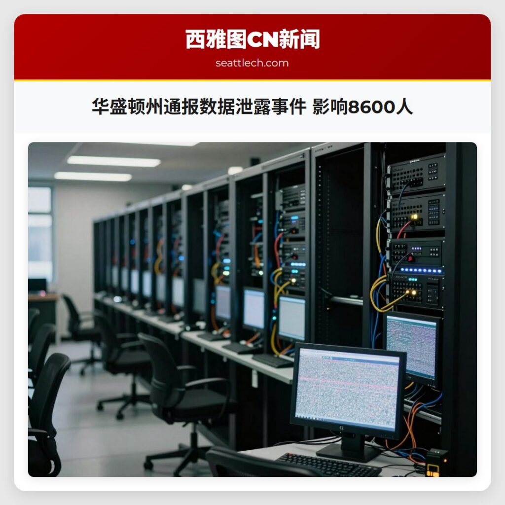 华盛顿州通报数据泄露事件 影响8600人