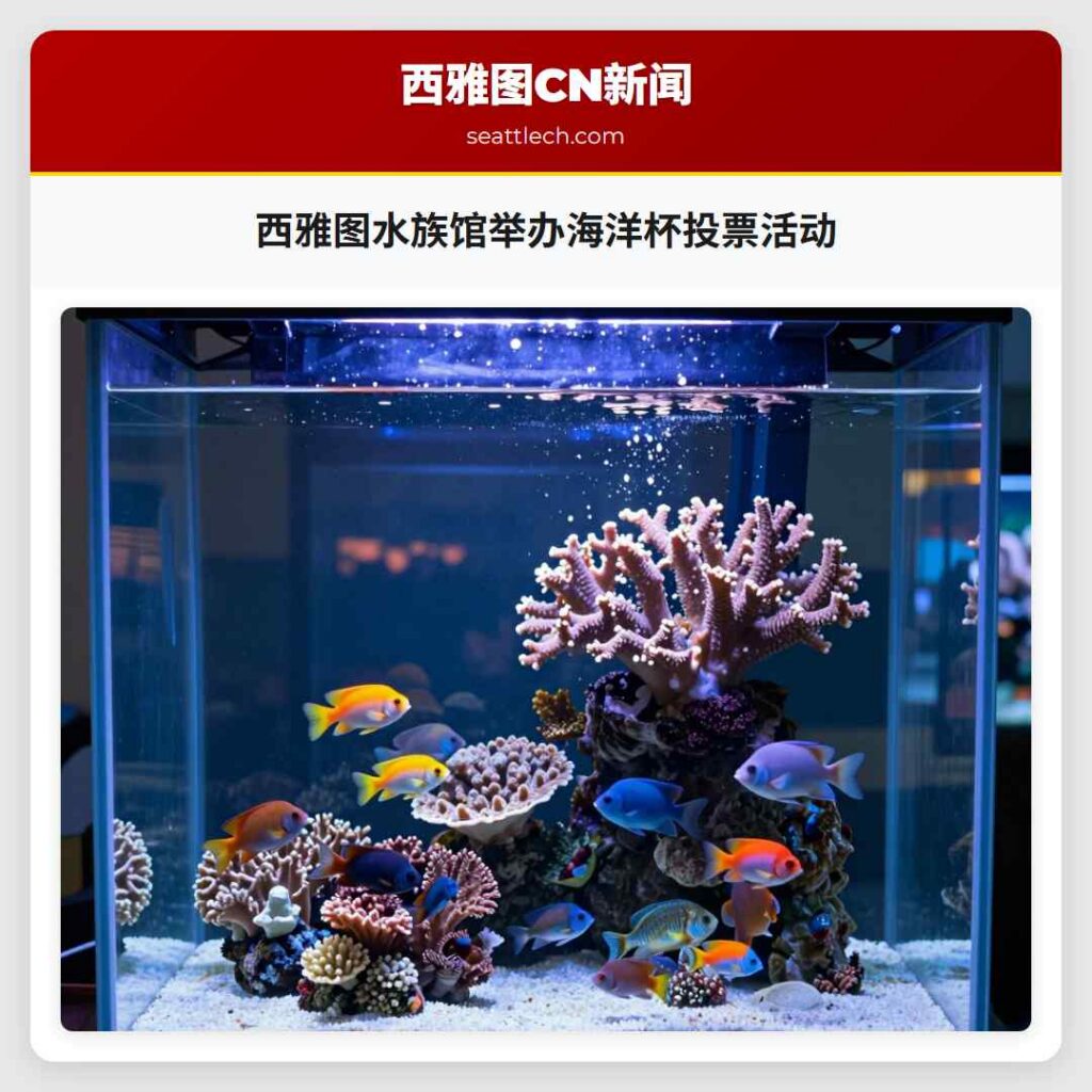 西雅图水族馆举办海洋杯投票活动