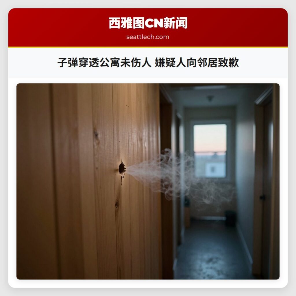 子弹穿透公寓未伤人 嫌疑人向邻居致歉