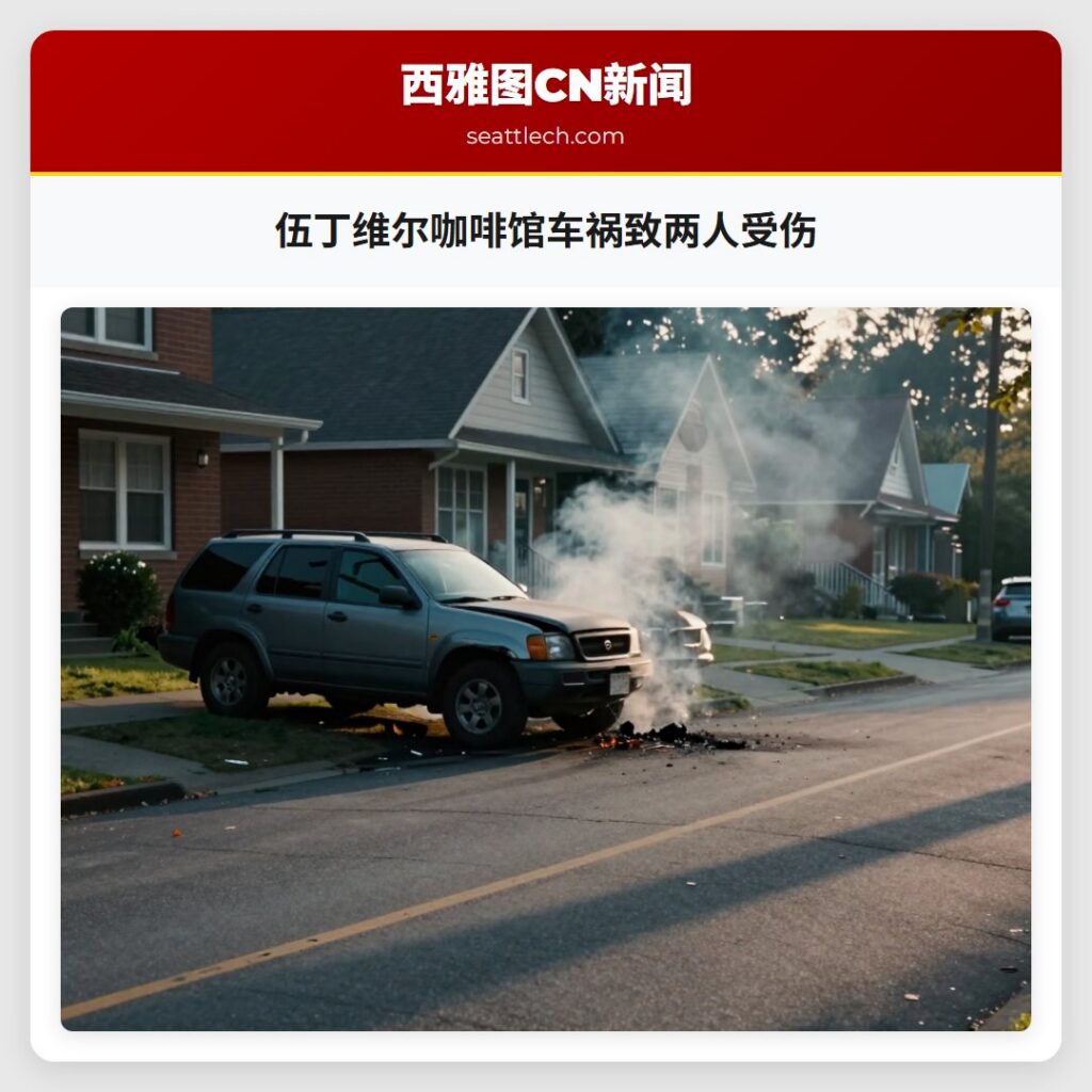 伍丁维尔咖啡馆车祸致两人受伤