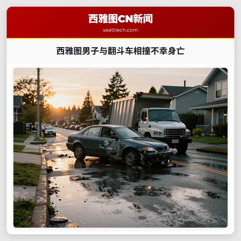 西雅图男子与翻斗车相撞不幸身亡