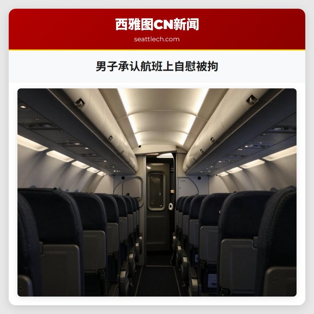 男子承认航班上自慰被拘