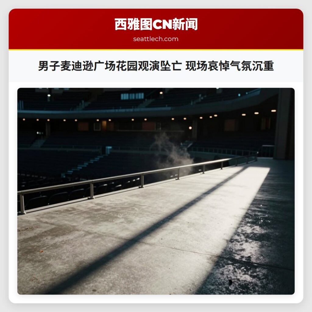 男子麦迪逊广场花园观演坠亡 现场哀悼气氛沉重