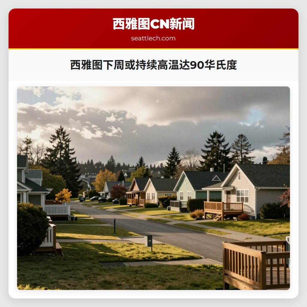 西雅图下周或持续高温达90华氏度
