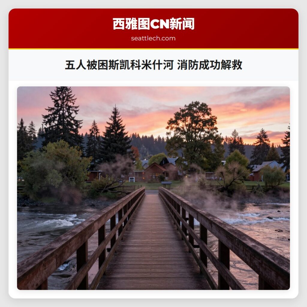 五人被困斯凯科米什河 消防成功解救