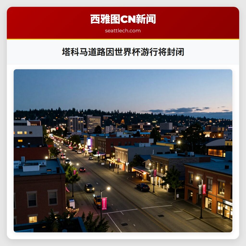 塔科马道路因世界杯游行将封闭