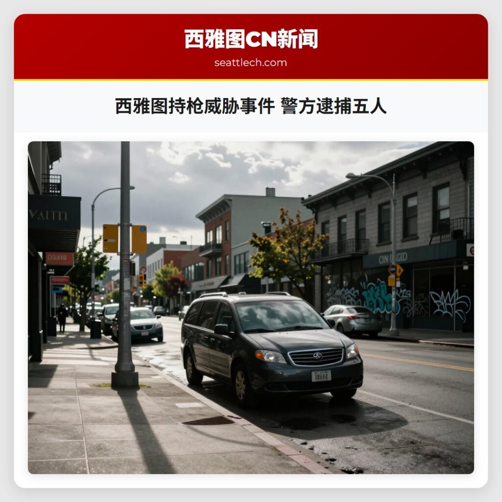西雅图持枪威胁事件 警方逮捕五人