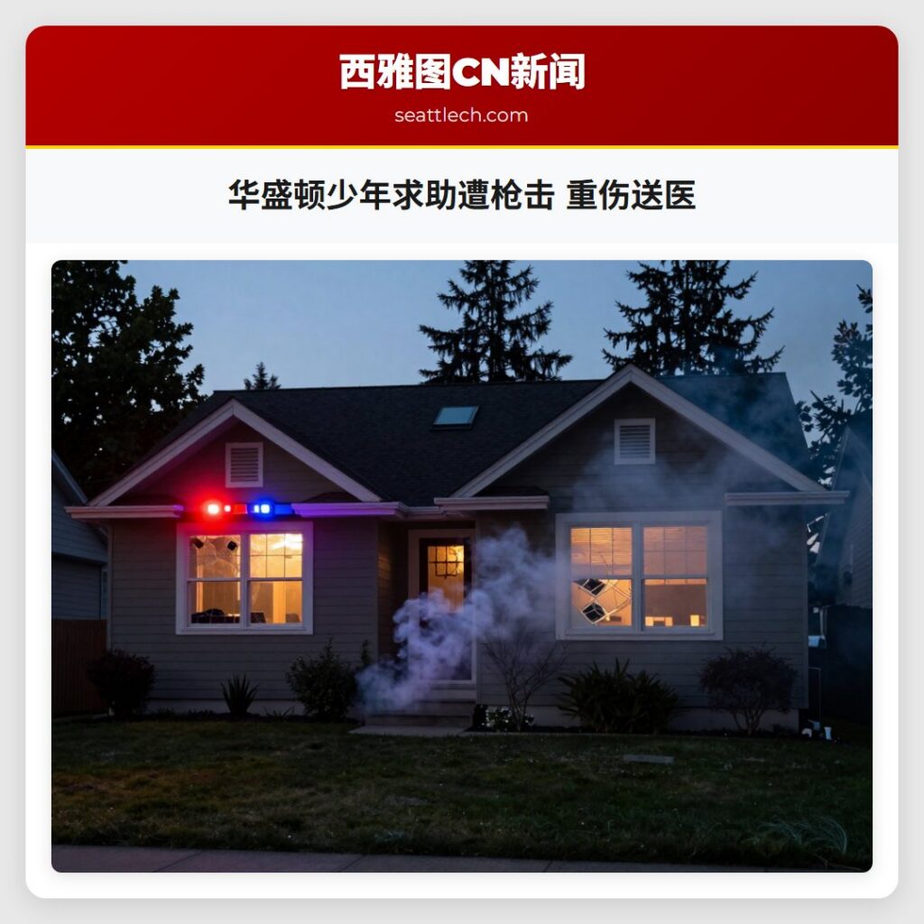 华盛顿少年求助遭枪击 重伤送医