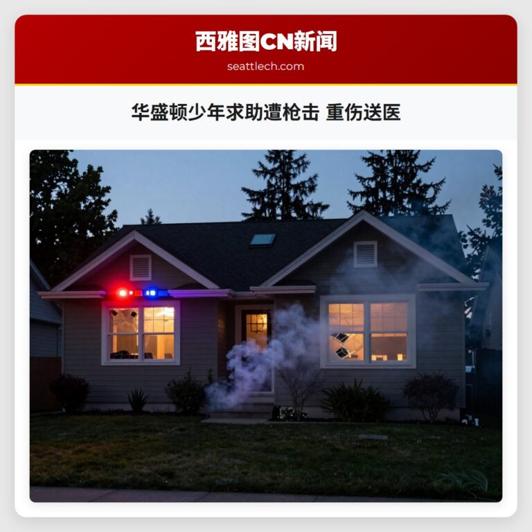 华盛顿少年求助遭枪击 重伤送医