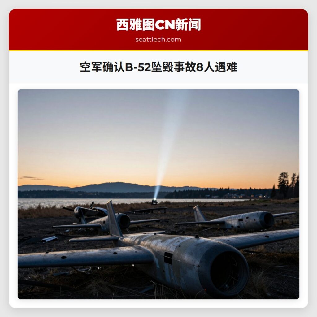 空军确认B-52坠毁事故8人遇难