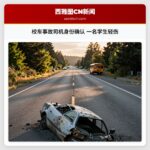 校车事故司机身份确认 一名学生轻伤