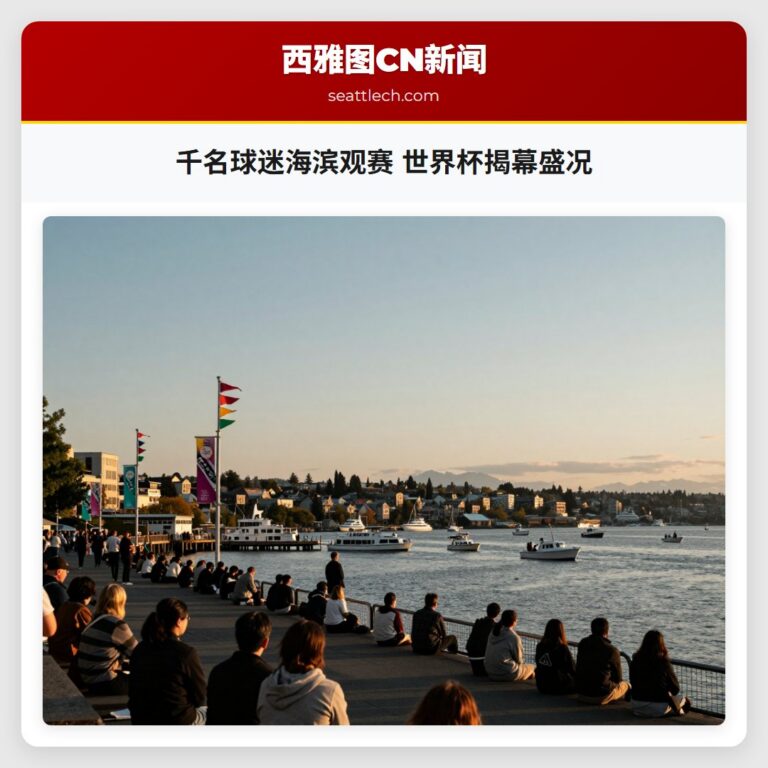 千名球迷海滨观赛 世界杯揭幕盛况