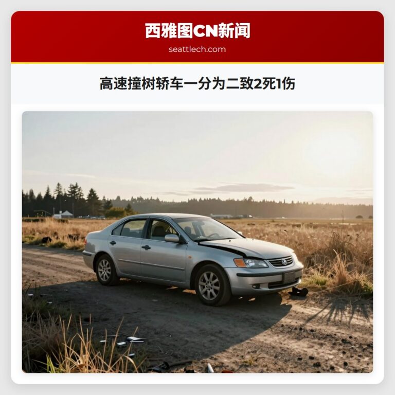 高速撞树轿车一分为二致2死1伤