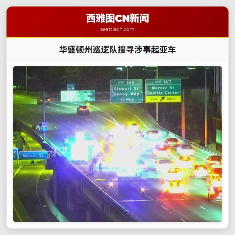 华盛顿州巡逻队搜寻涉事起亚车