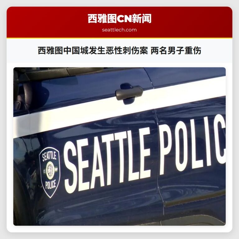 西雅图中国城发生恶性刺伤案 两名男子重伤
