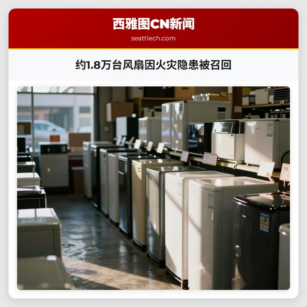 约1.8万台风扇因火灾隐患被召回