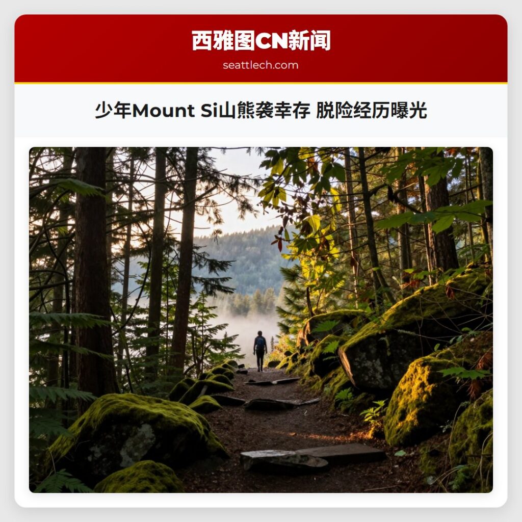 少年Mount Si山熊袭幸存 脱险经历曝光